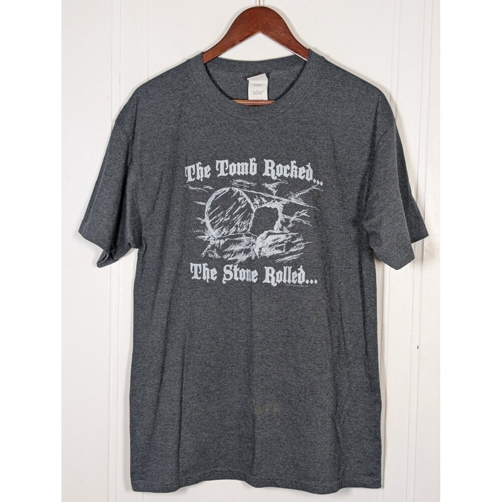 Vintage Lords Apparel Bible Jesus Tee Shirt Adult Large Tomb Rocked Stone Rolled